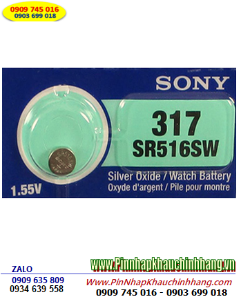 Sony SR516SW/317, Pin đồng hồ đeo tay 1.55v Sony SR516SW/317